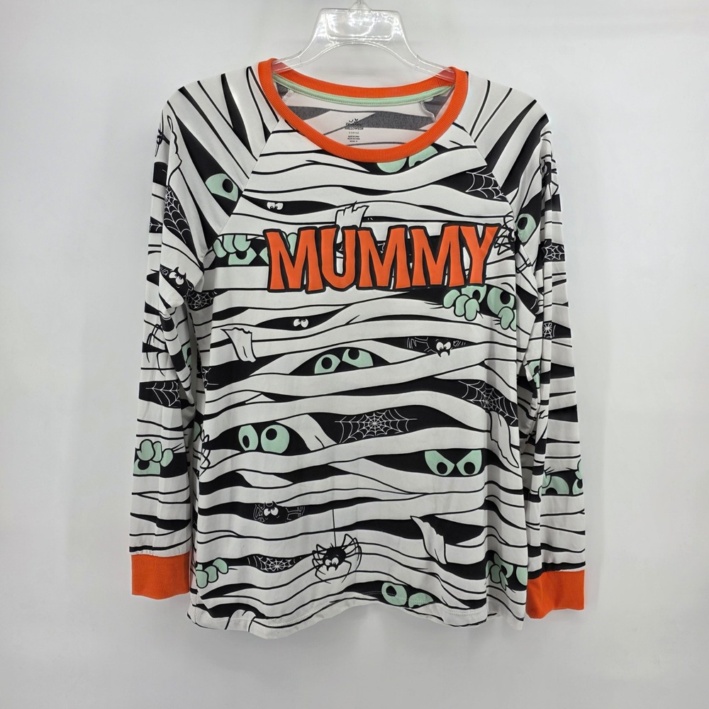 Way To Celebrate Halloween Mummy‎ Long Sleeve Top, Women's Size L, Spooky Spider